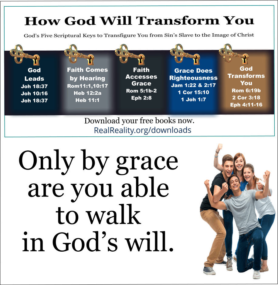 Only by grace are you able to walk in God’s will. 