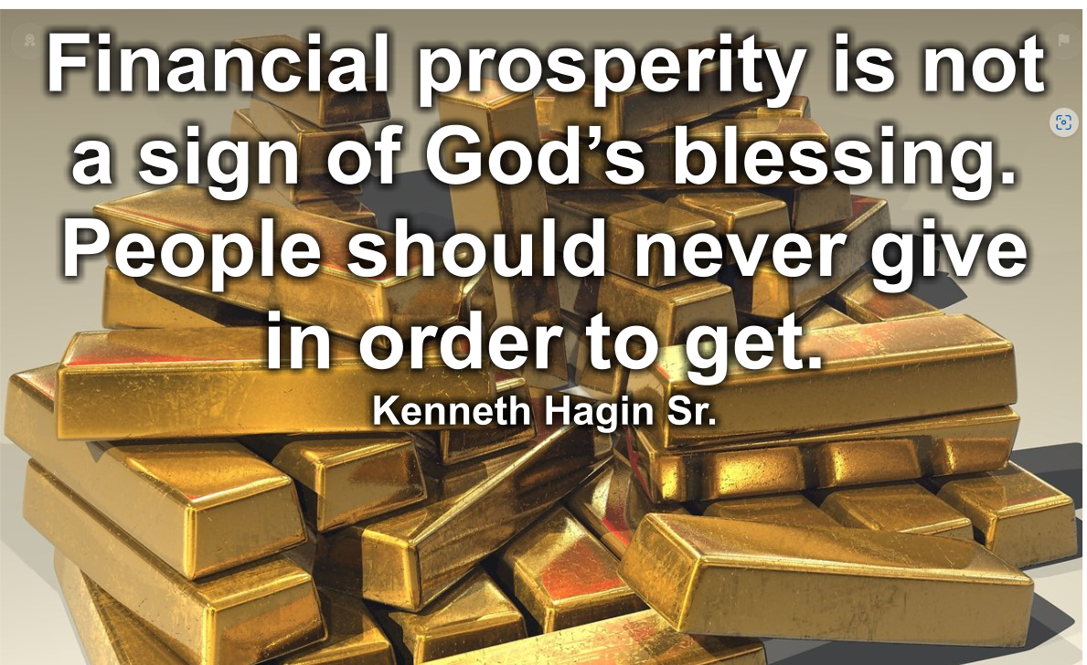 Financial prosperity is not a sign of God’s blessing.