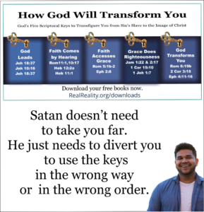 You realize Satan doesn’t need to take you far. He just needs to divert you to use the keys in the wrong way or to use the keys in the wrong order. 
