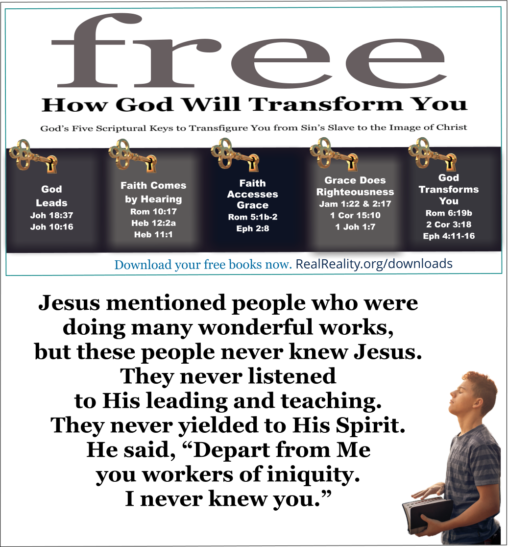 Jesus mentioned people who were doing many wonderful works, but these people never knew Jesus. 