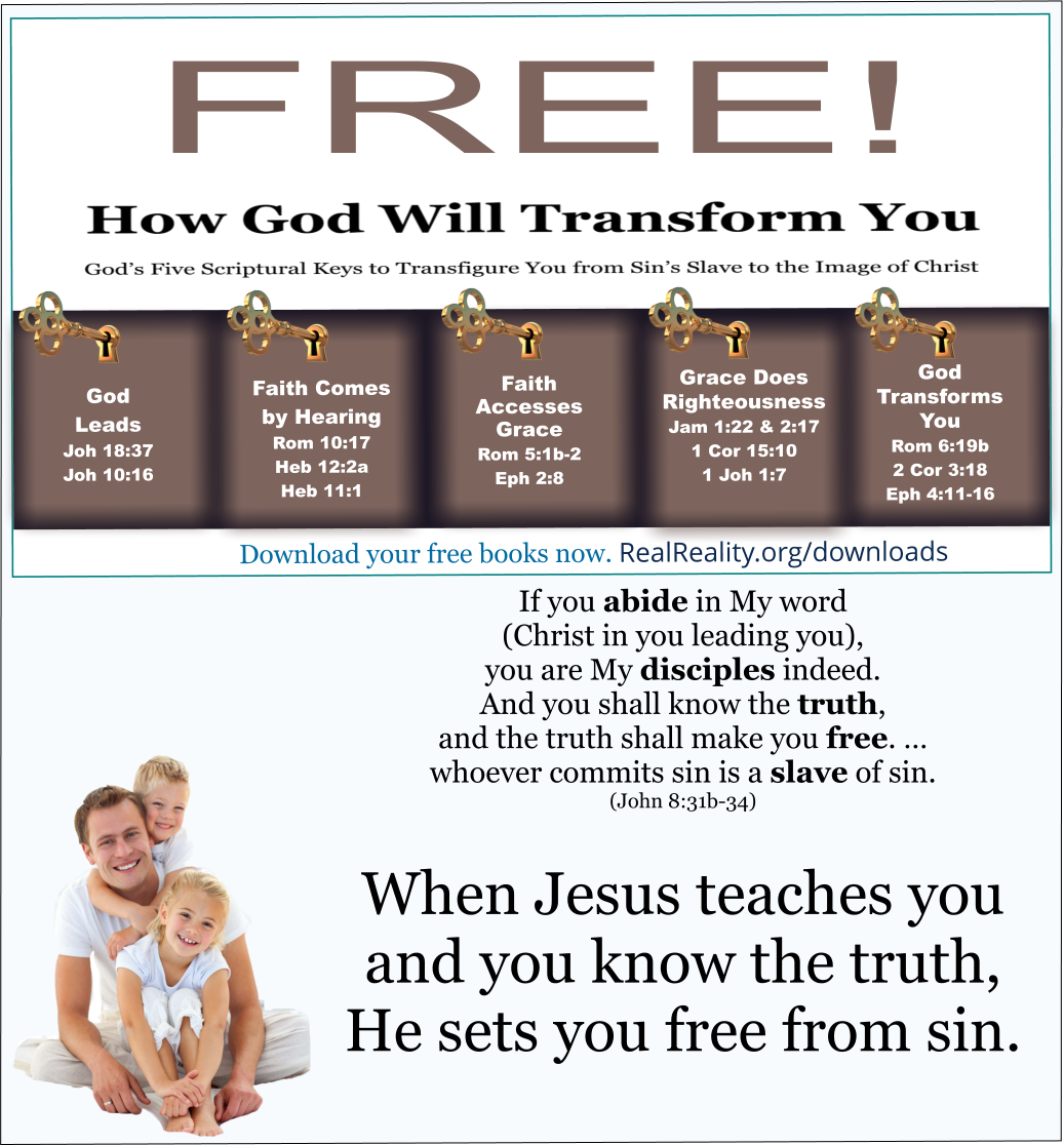 When Jesus teaches you and you know the truth, He sets you free from sin. 